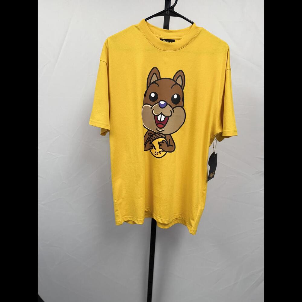 Drew House Sherman The Squirrel Tee - Yellow SMALL
